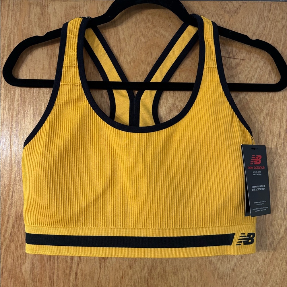 New Balance Women's Vibrant Yellow Sports Bra